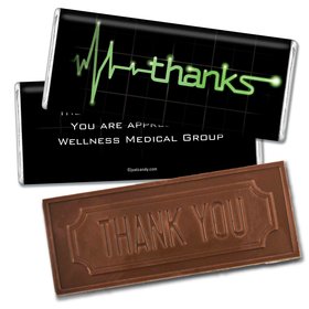 Nurse Appreciation Personalized Embossed Chocolate Bar Heartbeat of Thanks