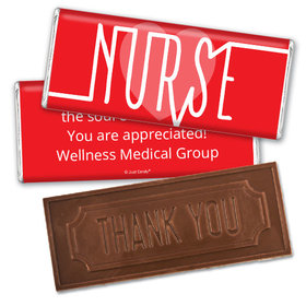 Nurse Appreciation Personalized Embossed Thank You Chocolate Bar Nurse Pulse