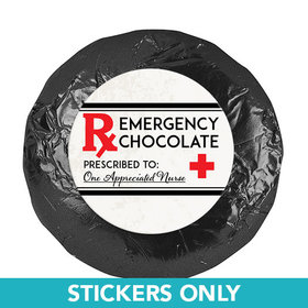 Nurse Appreciation 1.25" Stickers Emergency Chocolate (48 Stickers)