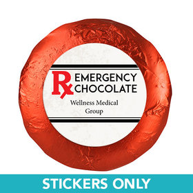 Personalized Nurse Appreciation 1.25" Stickers Emergency Chocolate (48 Stickers)