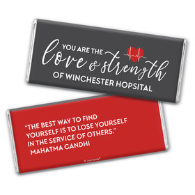 Personalized Nurse Appreciation Heart Beat Chocolate Bars