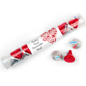 Nurse Appreciation Heart Gumball Tube with Hershey's Kisses