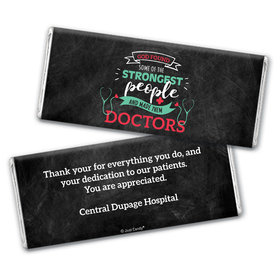 Personalized Doctor Appreciation Strongest People Chocolate Bar Wrappers Only