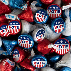 DIY Patriotic Election Vote! Stickers and Hershey's Kisses