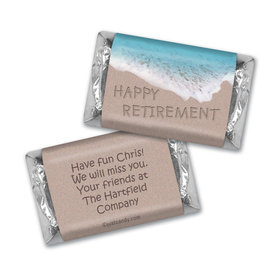 Retirement Personalized Hershey's Miniatures Message in Sand by Sea