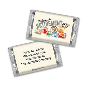 Retirement Party Favors - Custom HERSHEY'S Candy Bars Passport to Adventure Hershey's Miniatures