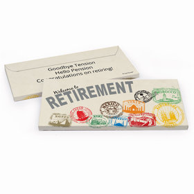 Deluxe Personalized Retirement Passport Hershey's Chocolate Bar in Gift Box