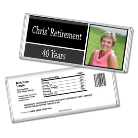 Retirement Personalized Chocolate Bar Photo Colorblock