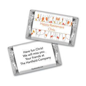 Retirement Personalized Hershey's Miniatures Watercolor Leaves
