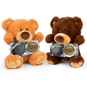 Personalized Retirement Wanted Teddy Bear with Chocolate Covered Oreo 2pk