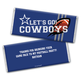 Personalized Cowboys Football Party Hershey's Chocolate Bar & Wrapper
