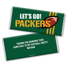 Personalized Packers Football Party Chocolate Bar Wrappers Only