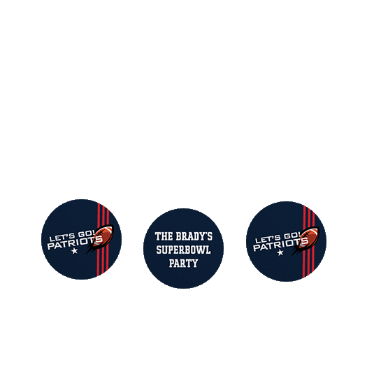 Personalized Patriots Football Party 3/4" Stickers for Hershey's Kisses