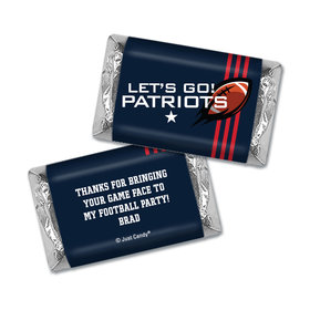 Personalized Hershey's Miniatures Wrappers Patriots Football Party