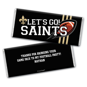 Personalized Saints Football Party Hershey's Chocolate Bar & Wrapper