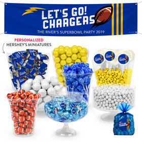 Personalized Chargers Football Party Deluxe Candy Buffet
