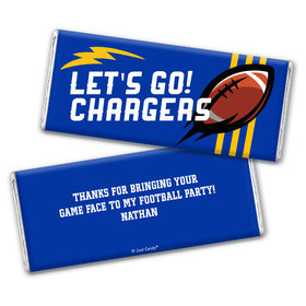 Personalized Chargers Football Party Hershey's Chocolate Bar & Wrapper