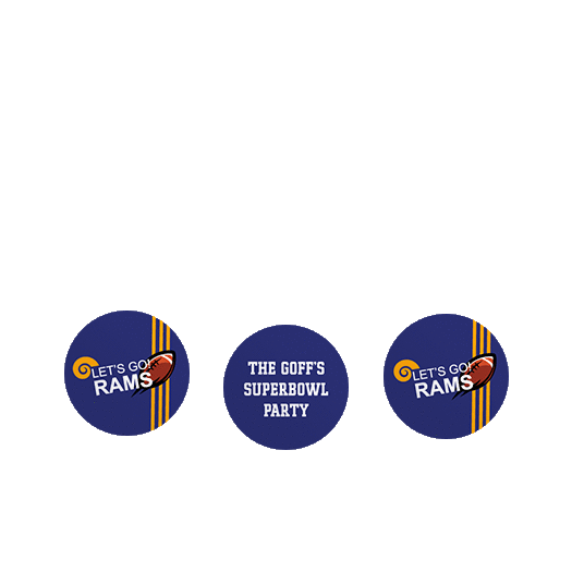 Personalized Rams Football Party 3/4" Stickers for Hershey's Kisses
