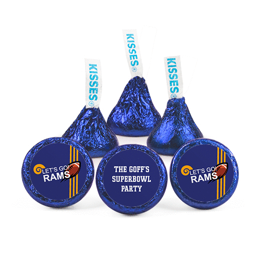 Personalized Rams Football Party Hershey's Kisses