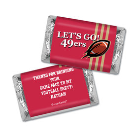 Personalized Hershey's Miniatures Wrappers 49ers Football Party