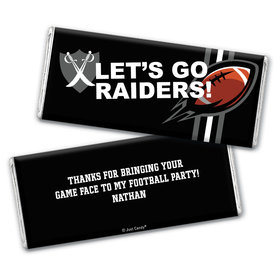 Personalized Raiders Football Party Hershey's Chocolate Bar & Wrapper