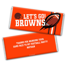 Personalized Browns Football Party Hershey's Chocolate Bar & Wrapper