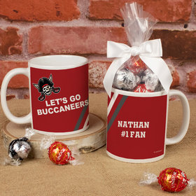 Personalized Let's Go Buccaneers 11oz Mug with Lindt Truffles