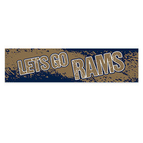Let's Go Rams Football Party 5 Ft. Banner