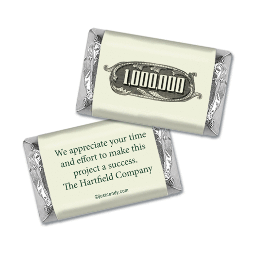 Personalized Business Thank You Thanks a Million Hershey's Miniature Wrappers Only