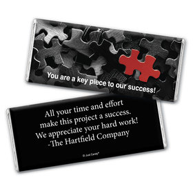 Business Thank You Personalized Chocolate Bar Wrappers Puzzle Key Piece