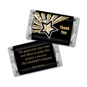Personalized Business Thank You Gold Stars Hershey's Miniature Wrappers Only