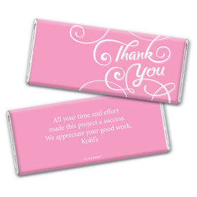 Thank You Personalized Chocolate Bar Wrappers Scroll