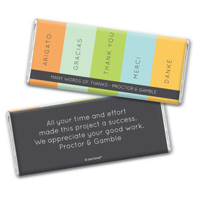 Business Thank You Personalized Chocolate Bar Wrappers Multi Language