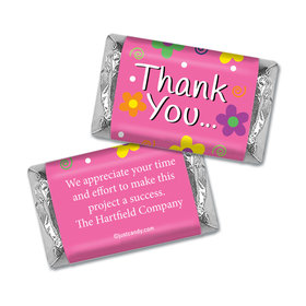 Thank You Personalized Hershey's Miniatures Wrappers Daisies