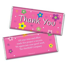 Thank You Personalized Chocolate Bar Daisies