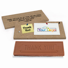 Deluxe Personalized Business Thank You Add Your Logo Chocolate Bar in Gift Box