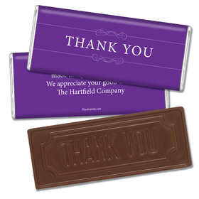 Thank You Personalized Embossed Chocolate Bar Simple
