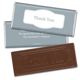 Thank You Personalized Embossed Chocolate Bar Pin Dots