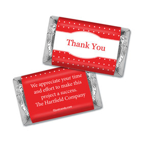 Personalized Thank You Pin Dots Hershey's Miniature Wrappers Only