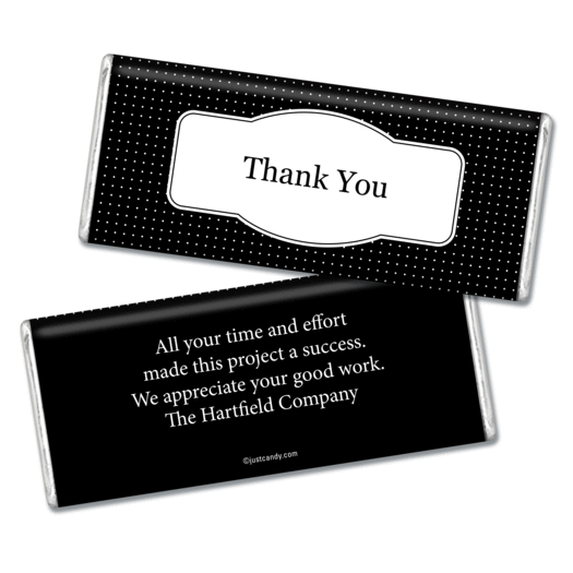 Thank You Personalized Chocolate Bar Pin Dots