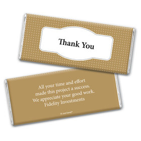 Thank You Personalized Chocolate Bar Wrappers Pin Dots