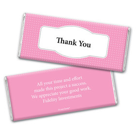 Thank You Personalized Chocolate Bar Wrappers Pin Dots