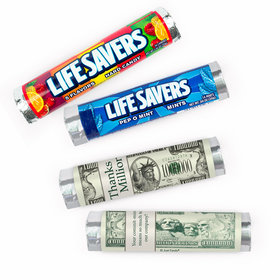 Personalized Thank You Thanks a million Lifesavers Rolls (20 Rolls)