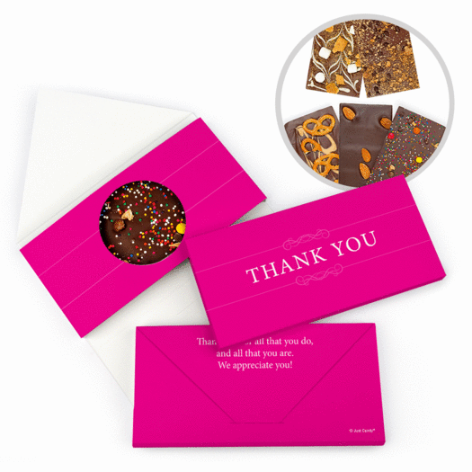 Personalized Thank You Simple Gourmet Infused Belgian Chocolate Bars (3.5oz)