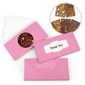 Personalized Thank You Pin Dots Gourmet Infused Belgian Chocolate Bars (3.5oz)