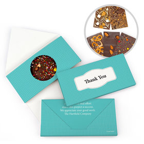 Personalized Thank You Pin Dots Gourmet Infused Belgian Chocolate Bars (3.5oz)
