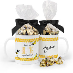 Personalized Thank You Bee 11oz Mug with Hershey's Kisses