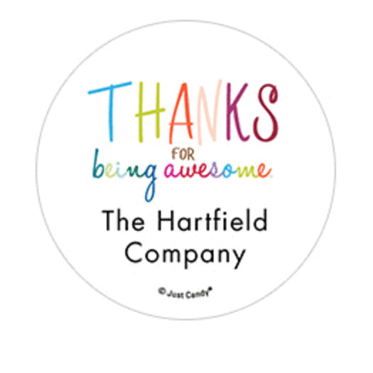 Personalized Thank You You're Awesome 1.25" Sticker for Swing Top Square Jar