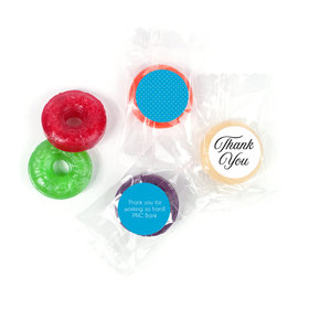 Personalized Business Dotted Thank You LifeSavers 5 Flavor Hard Candy