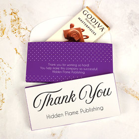 Deluxe Personalized Thank You Godiva Chocolate Bar in Gift Box